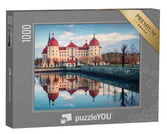 Puzzle 1000 Teile „Morgenansicht des Barockschlosses Moritzburg “