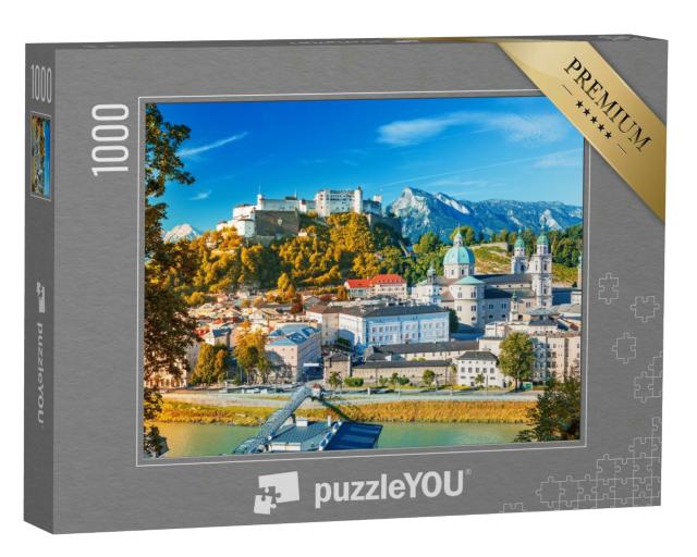 Puzzle 1000 Teile „Altstadt von Salzburg und Festung Hohensalzburg, Österreich“