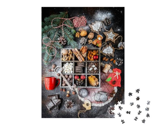 Puzzle 1000 Teile „Ein buntes Sortiment Weihnachtsplätzchen“