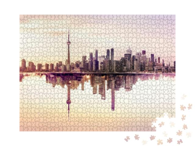 Puzzle 1000 Teile „Die Skyline von Toronto, Kanada“