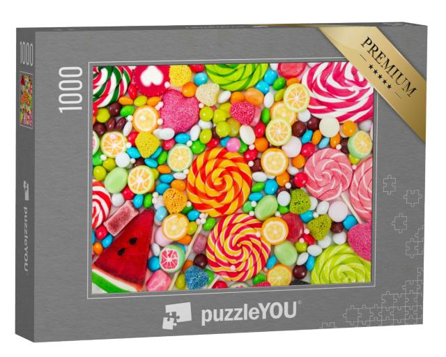 Puzzle 1000 Teile „Bunte Lutscher und runde Süßigkeiten“
