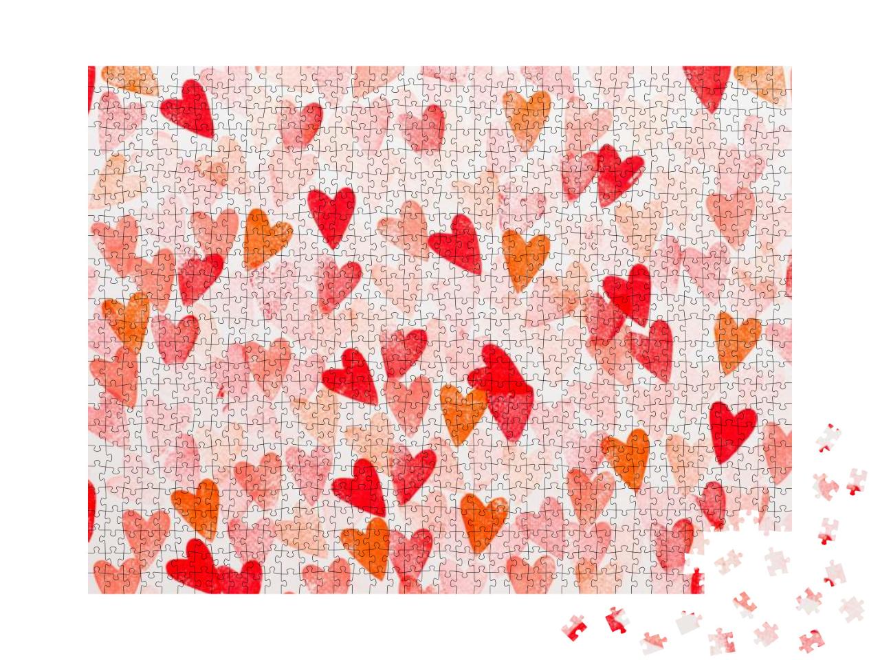 Puzzle 1000 Teile „Grüße zum Valentinstag“