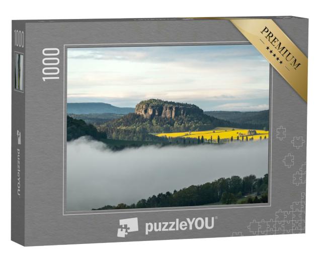Puzzle 1000 Teile „Sächsische Schweiz zur Morgenstunde, Sachsen, Deutschland“