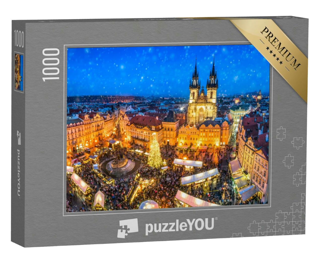 Puzzle 1000 Teile „Traditioneller Weihnachtsmarkt auf dem Altstädter Ring in Prag“
