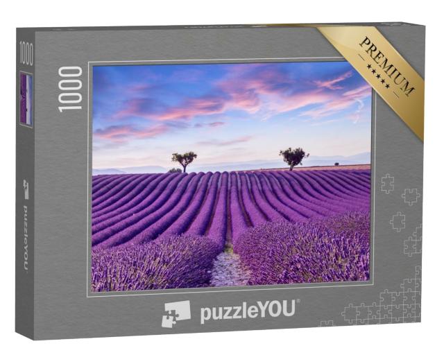 Puzzle 1000 Teile „Lavendelfeld im Sommer, Frankreich, Provence“