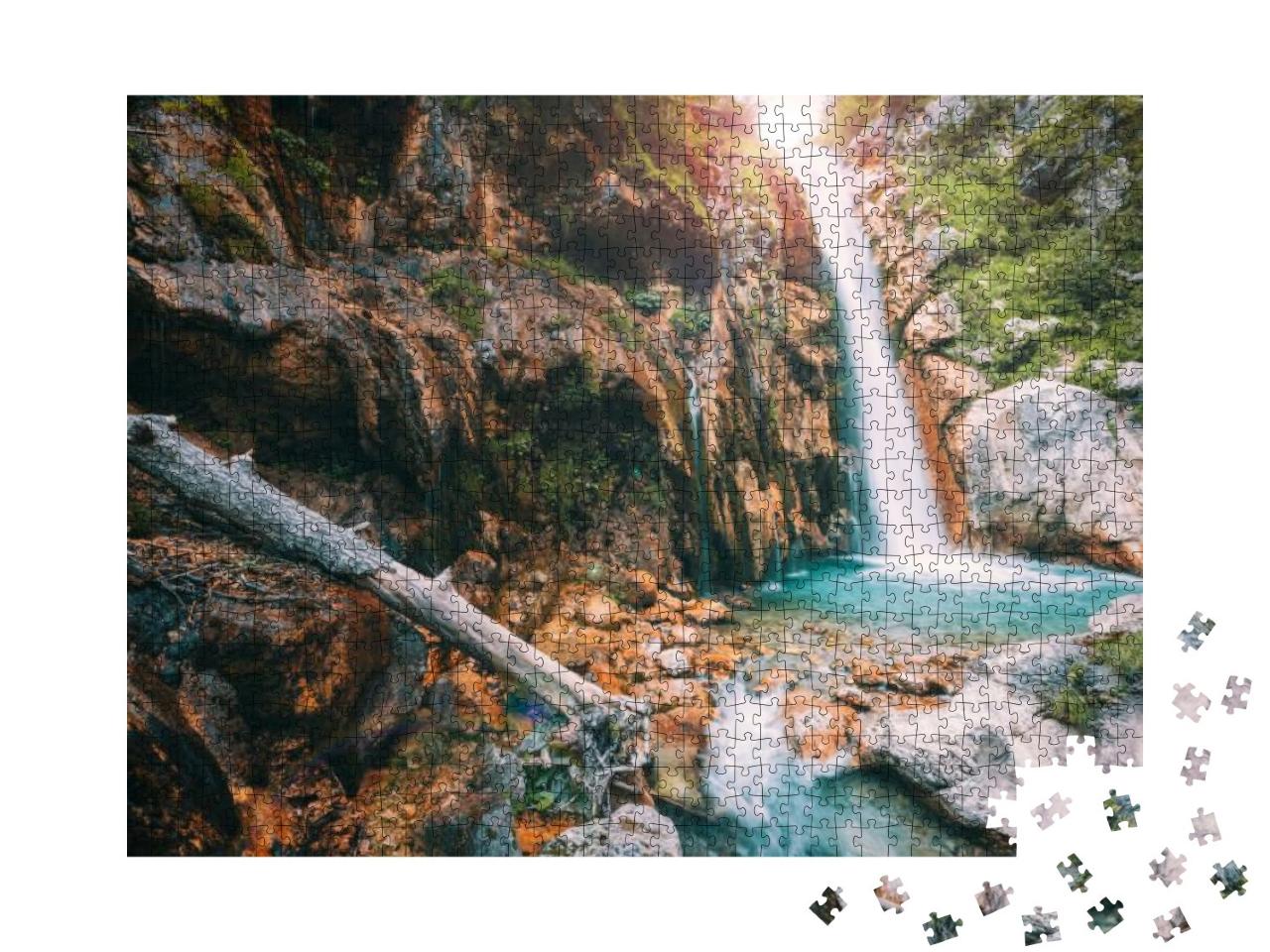 Puzzle 1000 Teile „Tscheppaschlucht Kärntner Wasserfall“