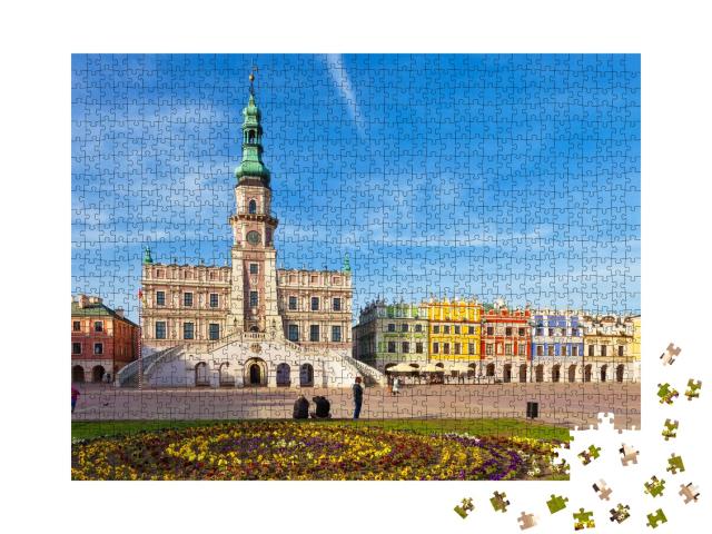 Puzzle 1000 Teile „Hauptmarkt der Altstadt von Zamosc, Polen“