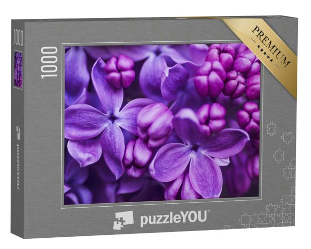 Puzzle 1000 Teile „Frühling mit violetten Blumen“