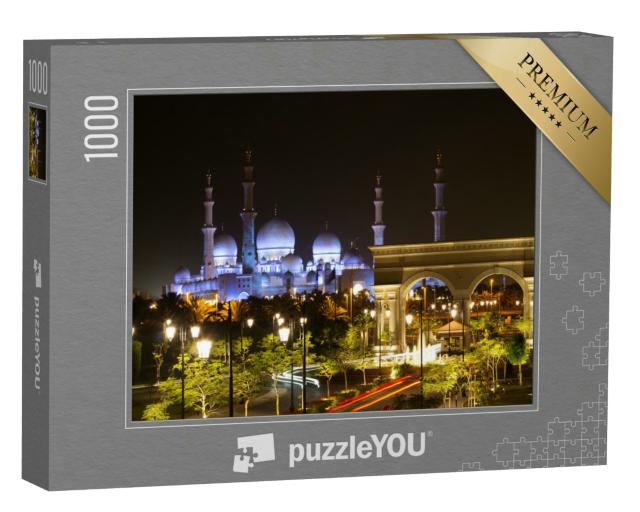 Puzzle 1000 Teile „Weiße Scheich-Zayid-Moschee, Abu Dhabi, Vereinigte Arabische Emirate“