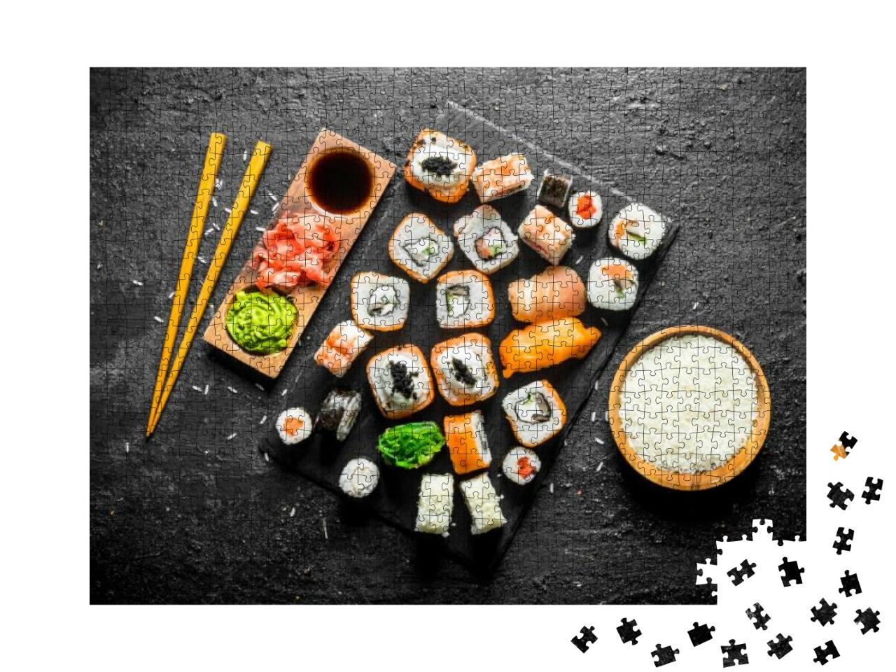 Puzzle 1000 Teile „Eine Auswahl an Sushi“
