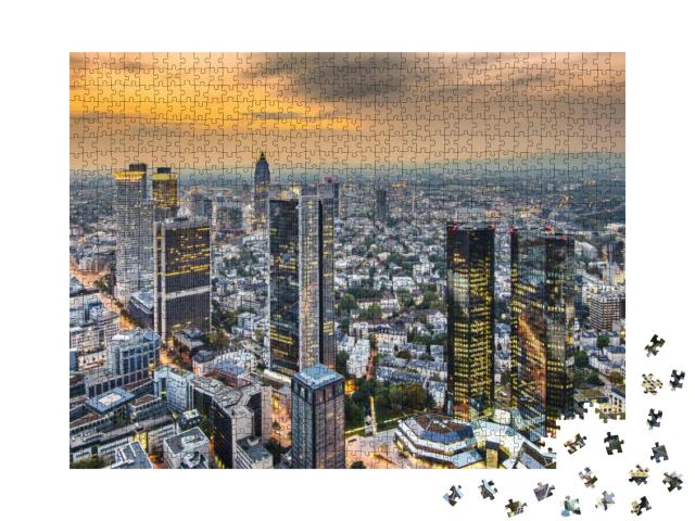 Puzzle 1000 Teile „Frankfurt, das Finanzzentrum Deutschlands“