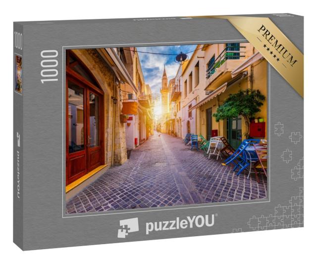 Puzzle 1000 Teile „Straßen entlang der Altstadt von Chania, Kreta, Griechenland“
