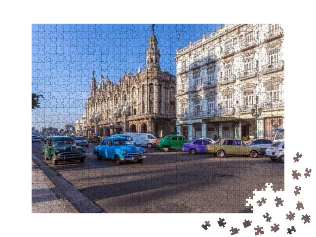 Puzzle 1000 Teile „Altstadt Havanna: Großes Theater, Kuba“