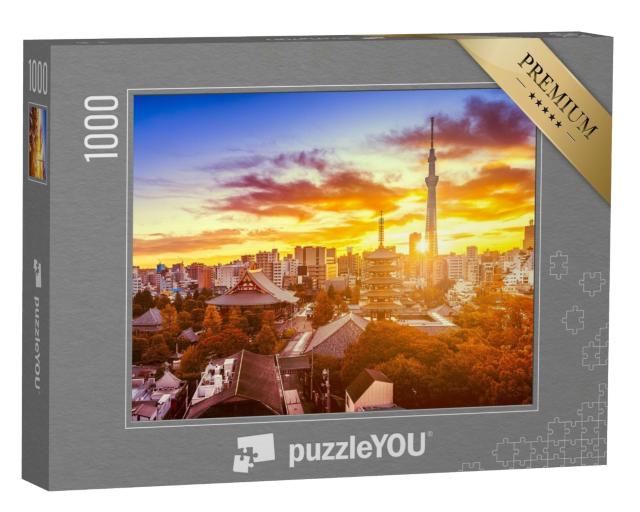 Puzzle 1000 Teile „Tokio, Japan, Senso-ji-Tempel und des Skytree“