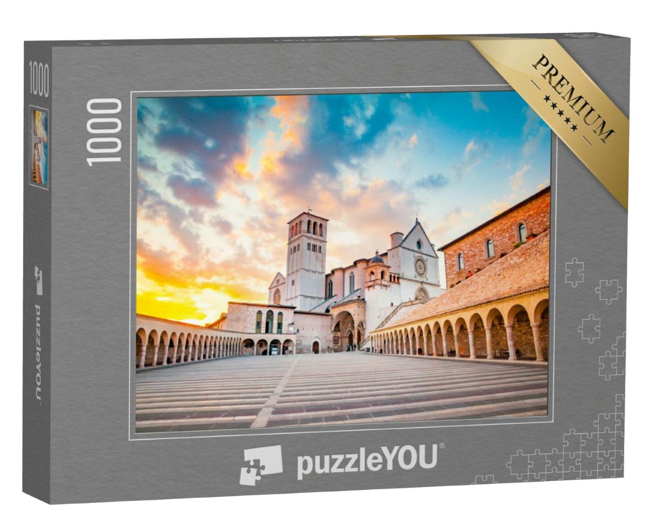 Puzzle 1000 Teile „Berühmte Basilika des Heiligen Franz von Assisi, Umbrien, Italien“