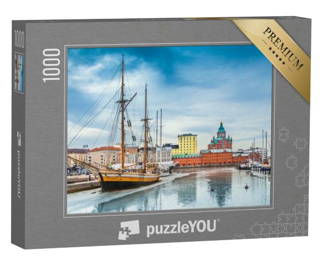 Puzzle 1000 Teile „Finnischer Winter in Helsinki“