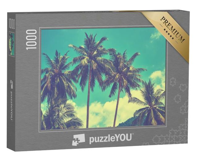 Puzzle 1000 Teile „Palmen vor strahlend blauem Himmel“