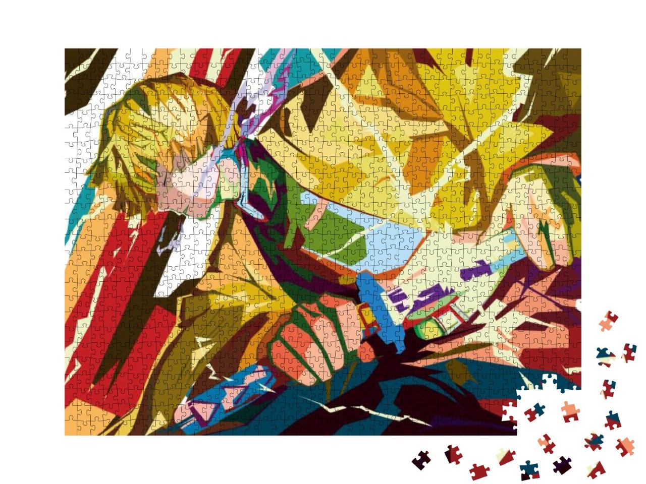 Puzzle 1000 Teile „Pop-Art-Anime kimetsu no yaiba“