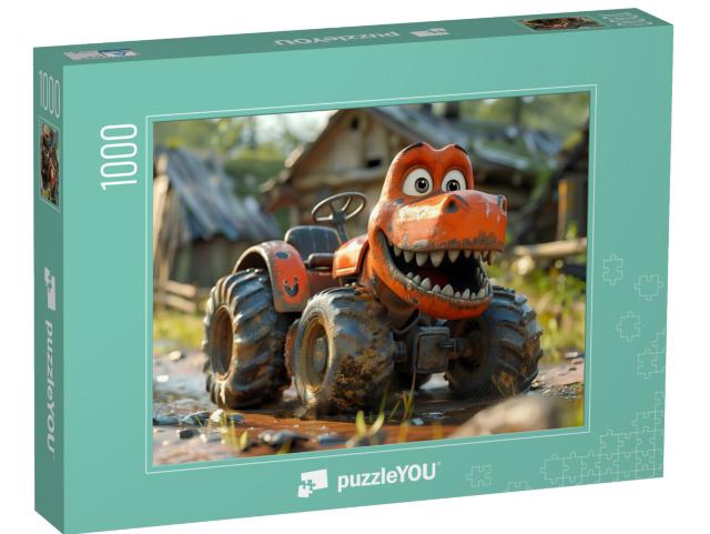 Puzzle 1000 Teile „Dinotruck“