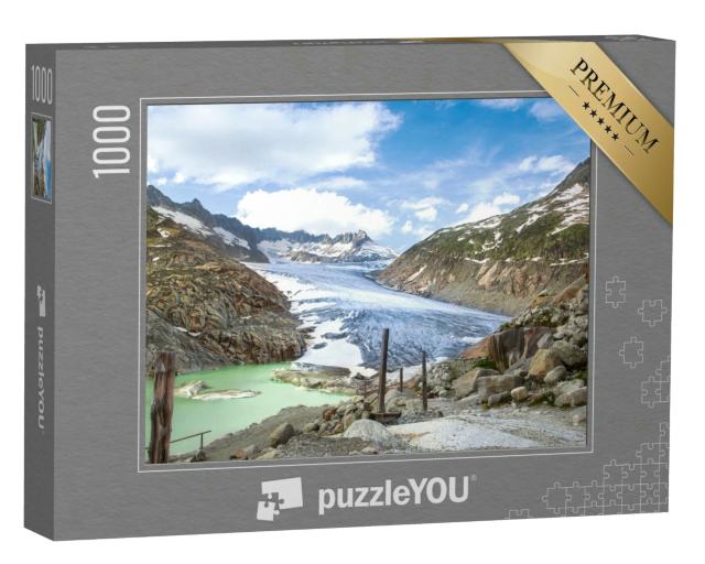 Puzzle 1000 Teile „Rhonegletscher in den Schweizer Alpen“