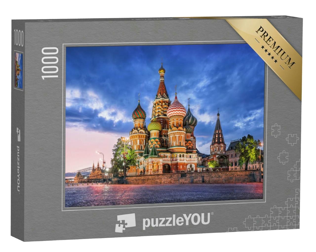 Puzzle 1000 Teile „Basilius-Kathedrale an einem Sommerabend, Moskau“