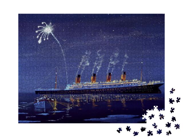 Puzzle 1000 Teile „Die sinkende Titanic“