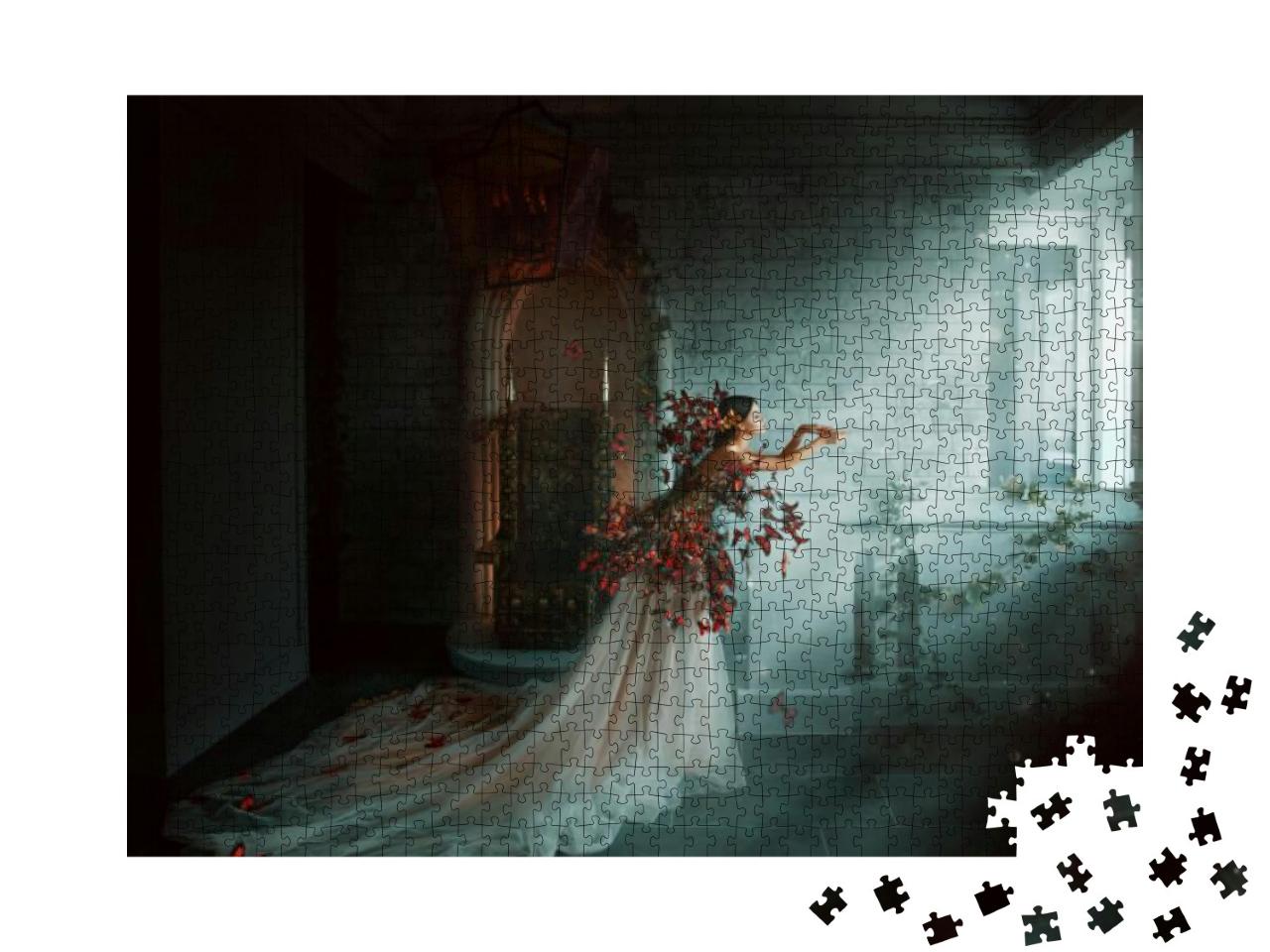 Puzzle 1000 Teile „Die Schmetterlingsfrau“
