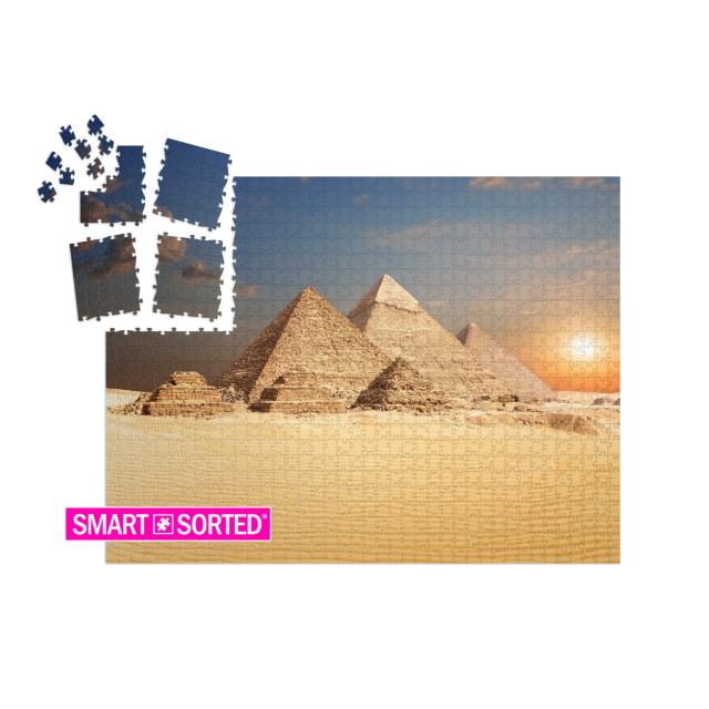 SMART SORTED® | Puzzle 1000 Teile „Berühmte ägyptische Pyramiden von Gizeh“