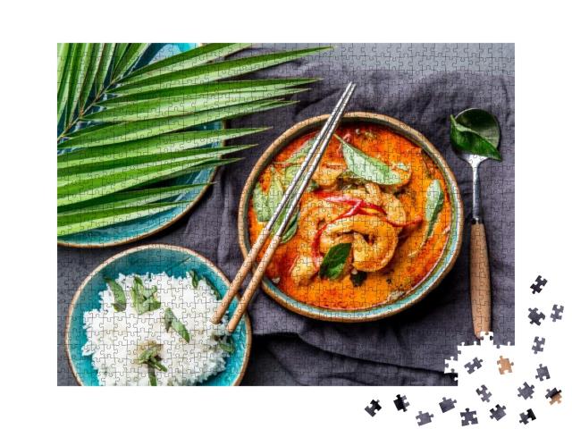 Puzzle 1000 Teile „Currysuppe mit Garnelen, Thailand“