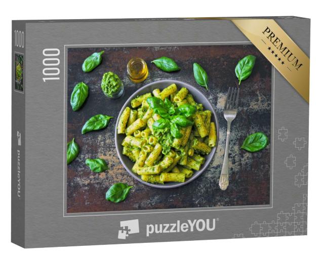 Puzzle 1000 Teile „Pasta-Pesto, vegan“