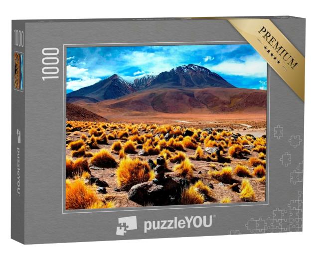 Puzzle 1000 Teile „Hochland von Bolivien am Vulkan Canapa“