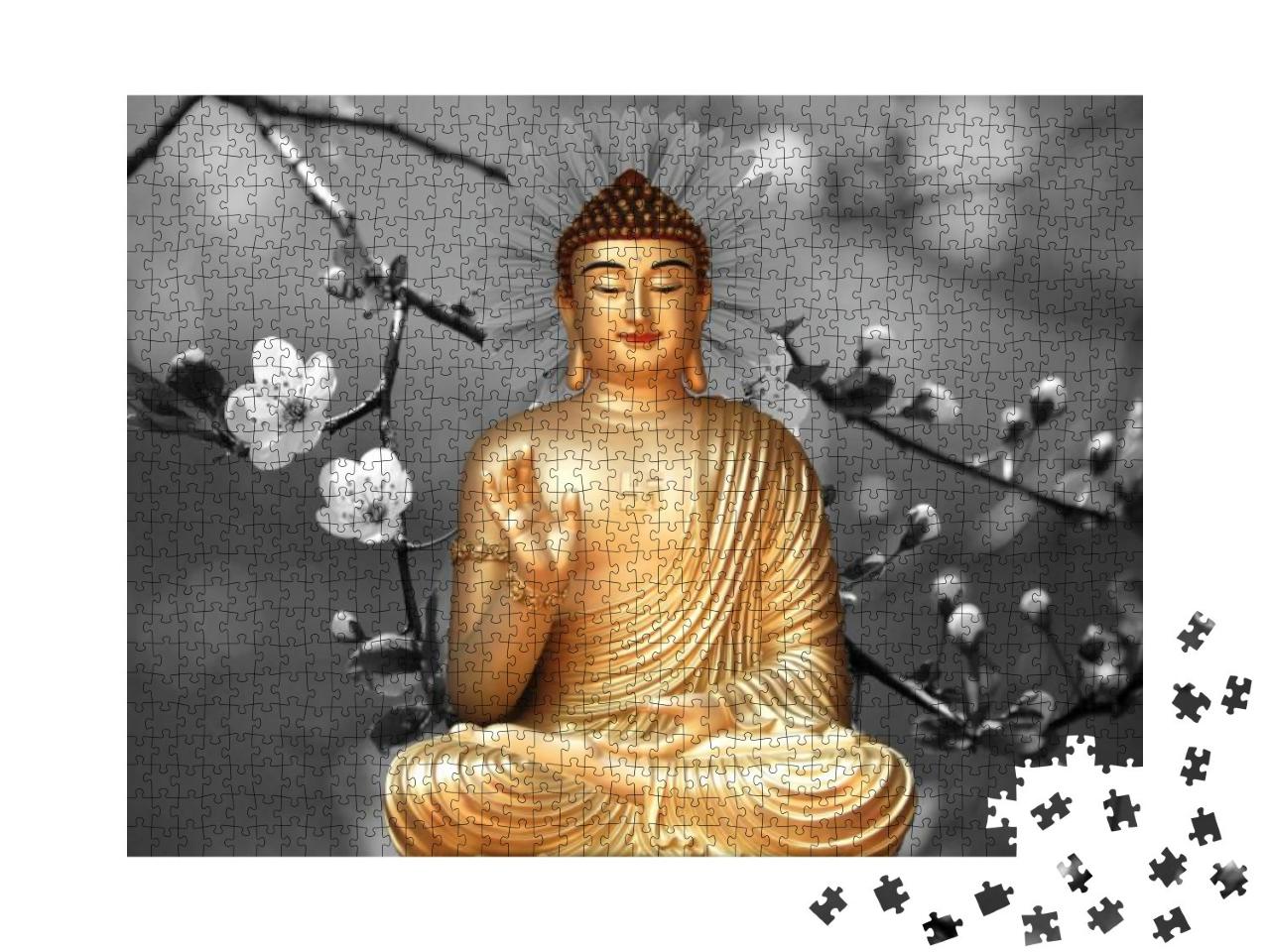 Puzzle 1000 Teile „Schöne Buddha-Tapete “