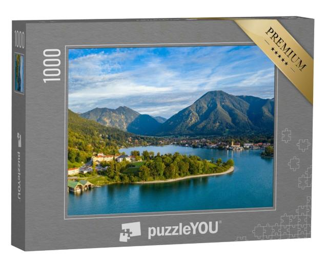 Puzzle 1000 Teile „Der Tegernsee in den bayerischen Alpen“