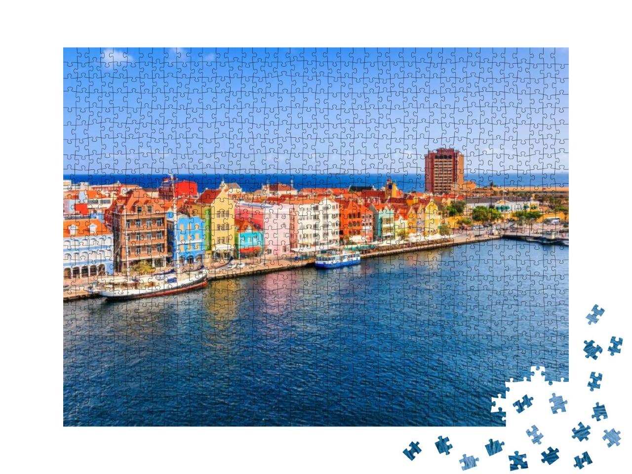 Puzzle 1000 Teile „Stadtzentrum von Willemstad, Curacao, Niederländische Antillen“
