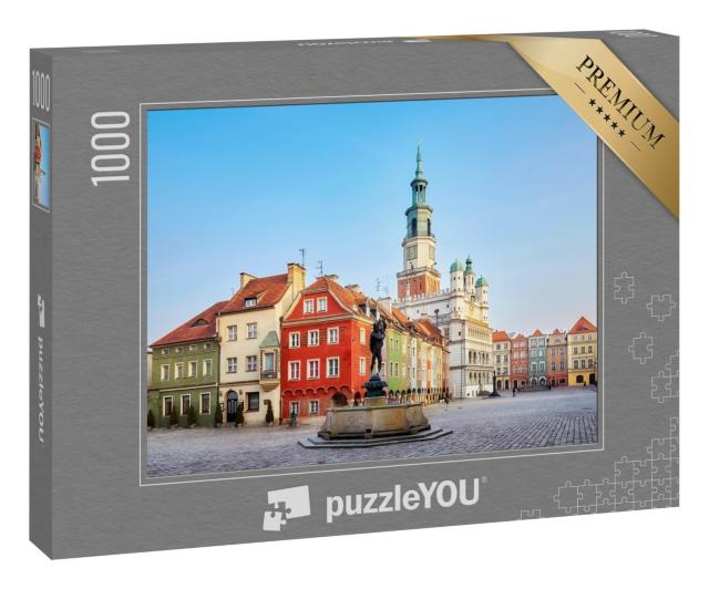 Puzzle 1000 Teile „Hauptplatz in der Altstadt von Poznan, Polen“