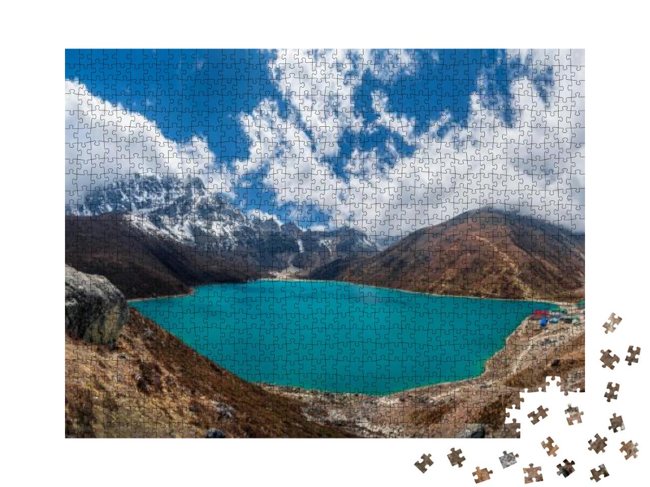 Puzzle 1000 Teile „Wunderschöner Gokyo See und das Dorf Gokyo, Nepal “