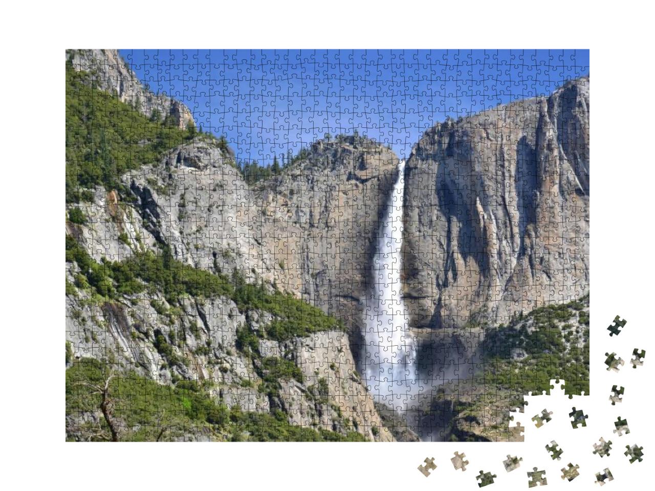 Puzzle 1000 Teile „Yosemite-Wasserfälle im Yosemite-Tal“