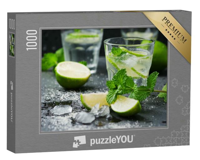 Puzzle 1000 Teile „Mojito-Cocktail: traditionell serviert“