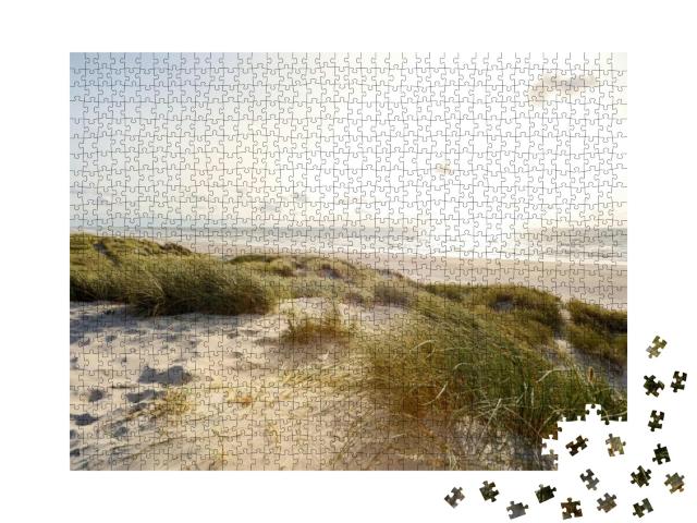 Puzzle 1000 Teile „Abendlicher Strand und Sanddünen, Jütland Dänemark“