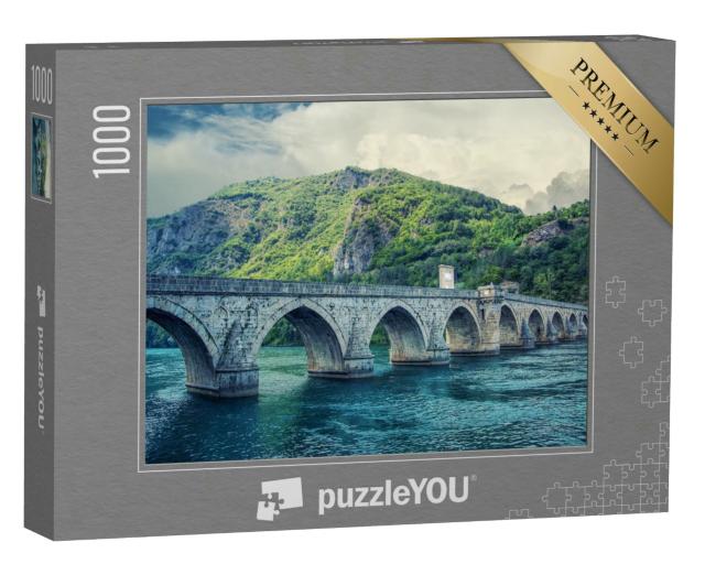 Puzzle 1000 Teile „Die Brücke über die Drina“