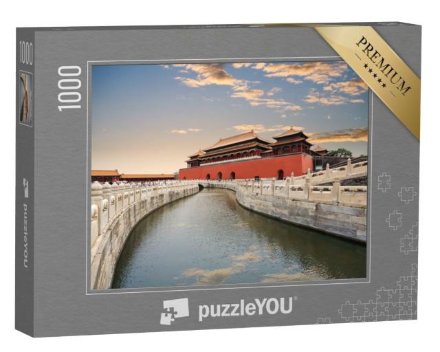 Puzzle 1000 Teile „Goldene Wasserbrücke im Sonnenuntergang, Peking“