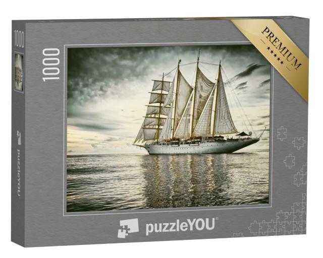Puzzle 1000 Teile „Segelschiff auf ruhiger See“