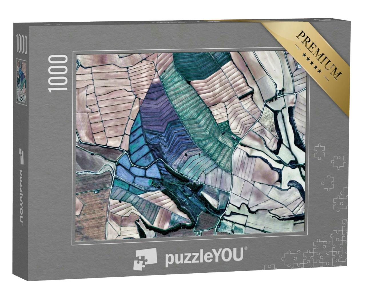 Puzzle 1000 Teile „Abstrakte Fotografie der Felder Spaniens“