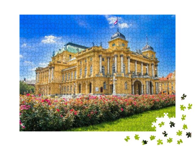 Puzzle 1000 Teile „Kroatisches Nationaltheater, Zagreb, Kroatien“