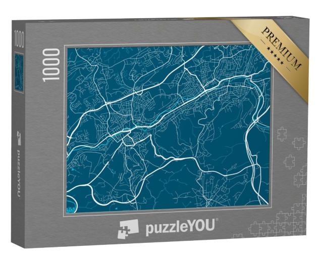 Puzzle 1000 Teile „Vektor-Illustration der Stadt Wuppertal“