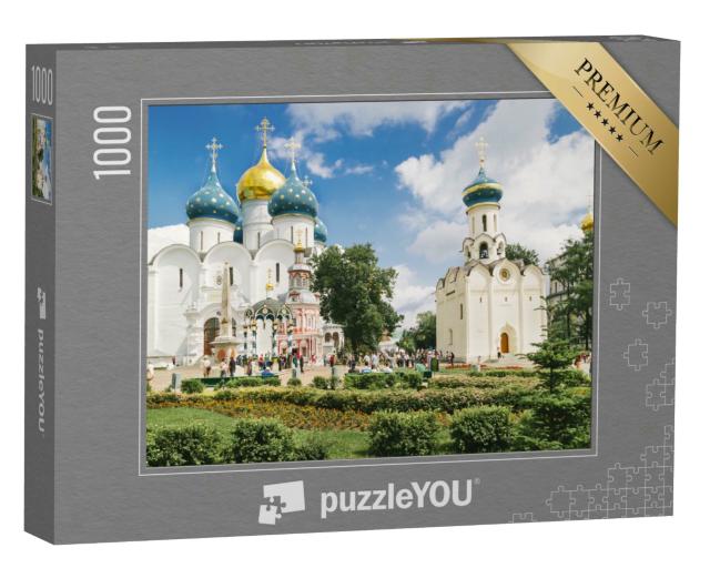 Puzzle 1000 Teile „Orthodoxe Kirche am Kloster Sergijew Possad, Russland“