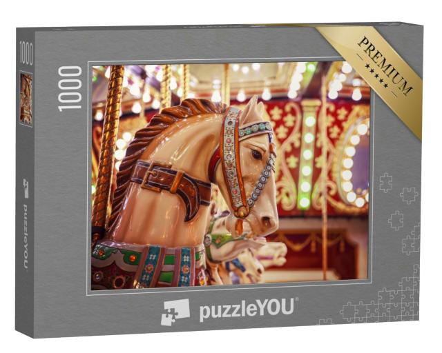 Puzzle 1000 Teile „Vintage: Karussellpferde aus Holz“