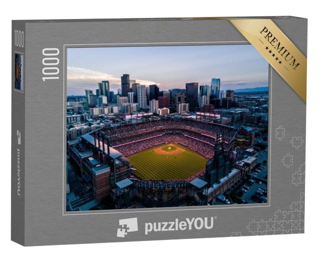 Puzzle 1000 Teile „Stadion und Skyline von Denver, Colorado“