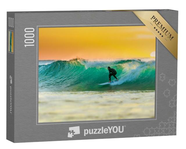 Puzzle 1000 Teile „Sonnenaufgang: Surfen“