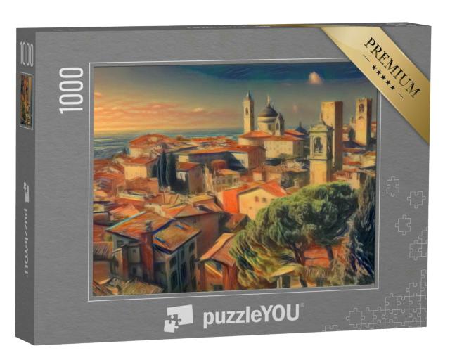 Puzzle 1000 Teile „im Stil von Edvard Munch, Der Schrei - Bergamo, Lombardei, Italien - Puzzle-Kollektion Künstler & Gemälde“